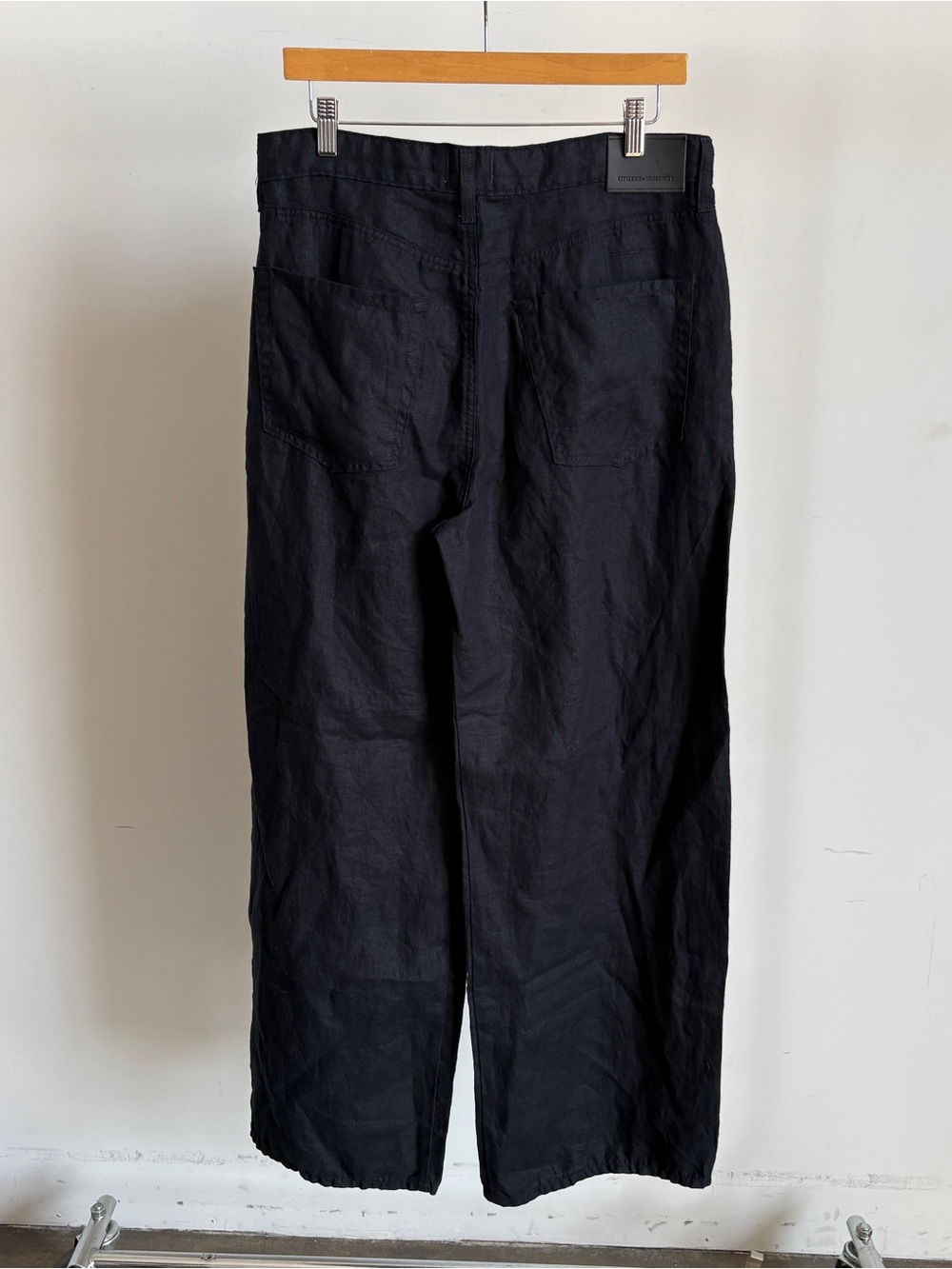 $298 NWOT Citizens Of Humanity “Brynn” Linen Trousers in Dark Blue Sz 29 - Picture 12 of 15